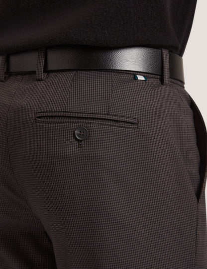 BRUNIT: Slim Houndstooth Trouser