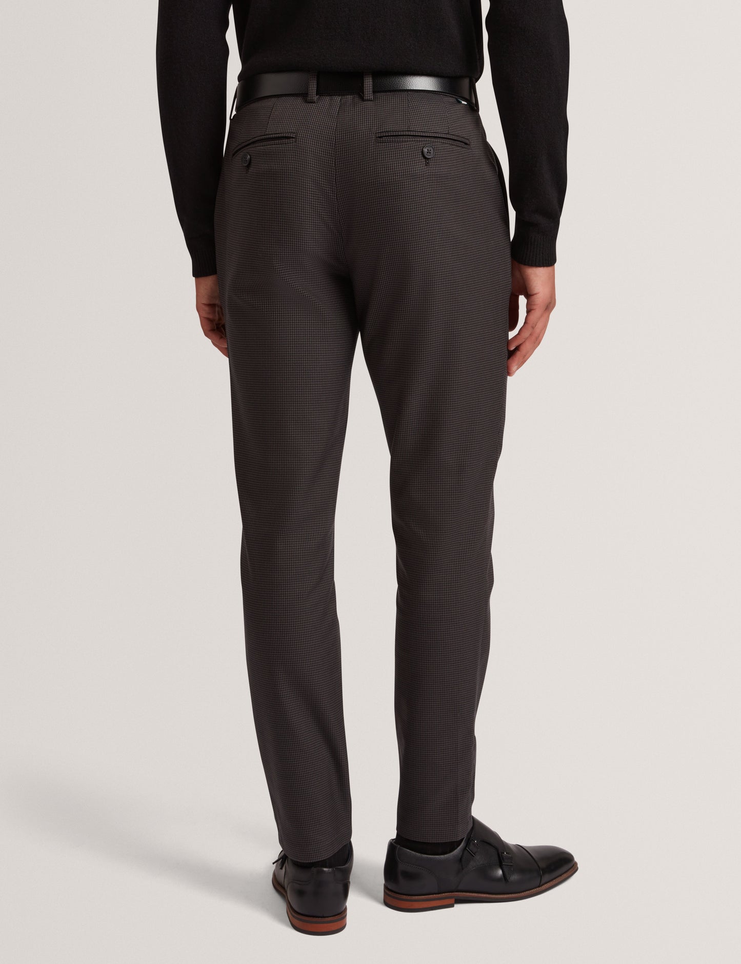 BRUNIT: Slim Houndstooth Trouser