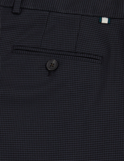 BRUNIT: Slim Houndstooth Trouser
