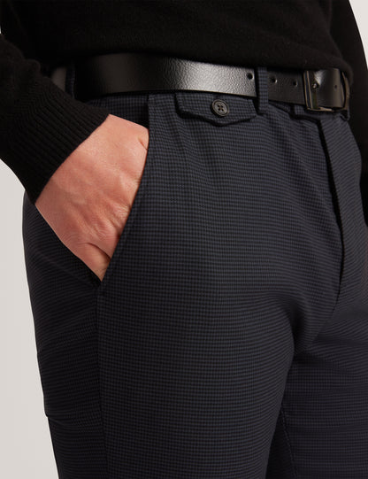BRUNIT: Slim Houndstooth Trouser