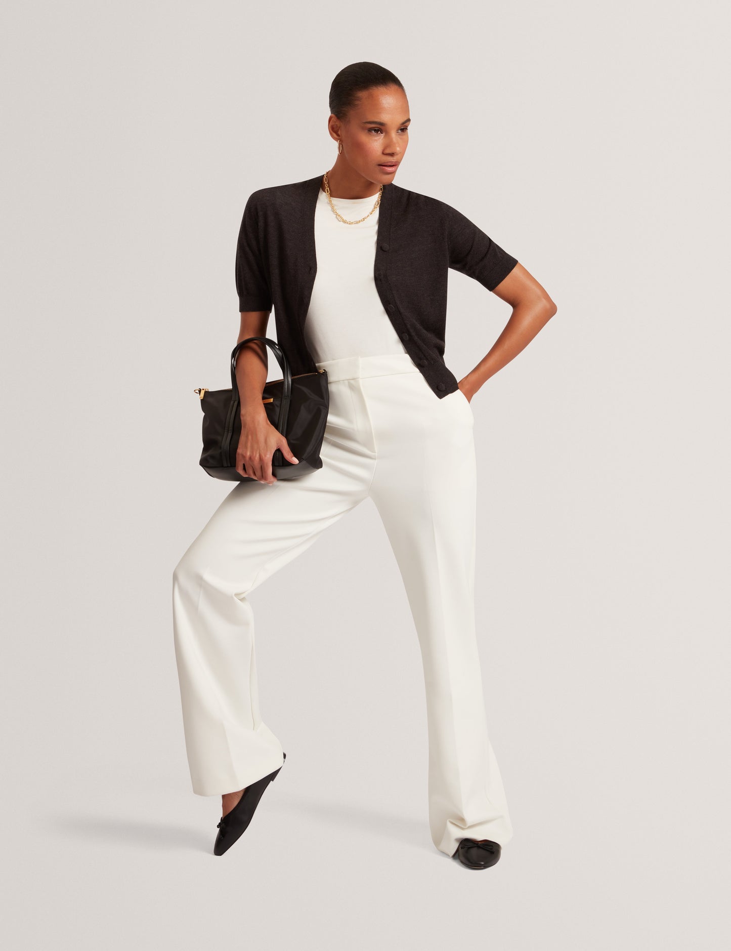 DAZLIA: Knitted Short Sleeve Cardigan