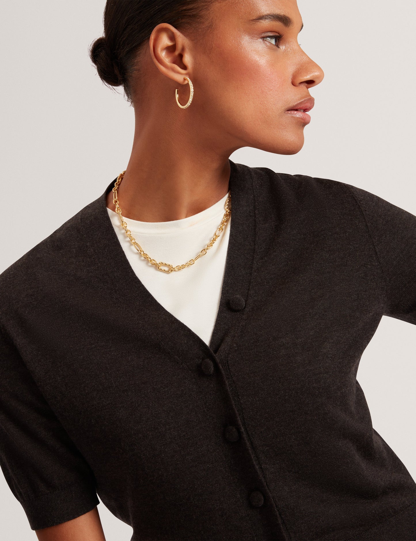 DAZLIA: Knitted Short Sleeve Cardigan