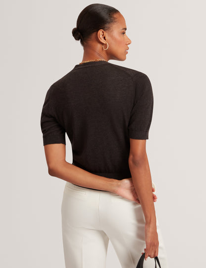 DAZLIA: Knitted Short Sleeve Cardigan