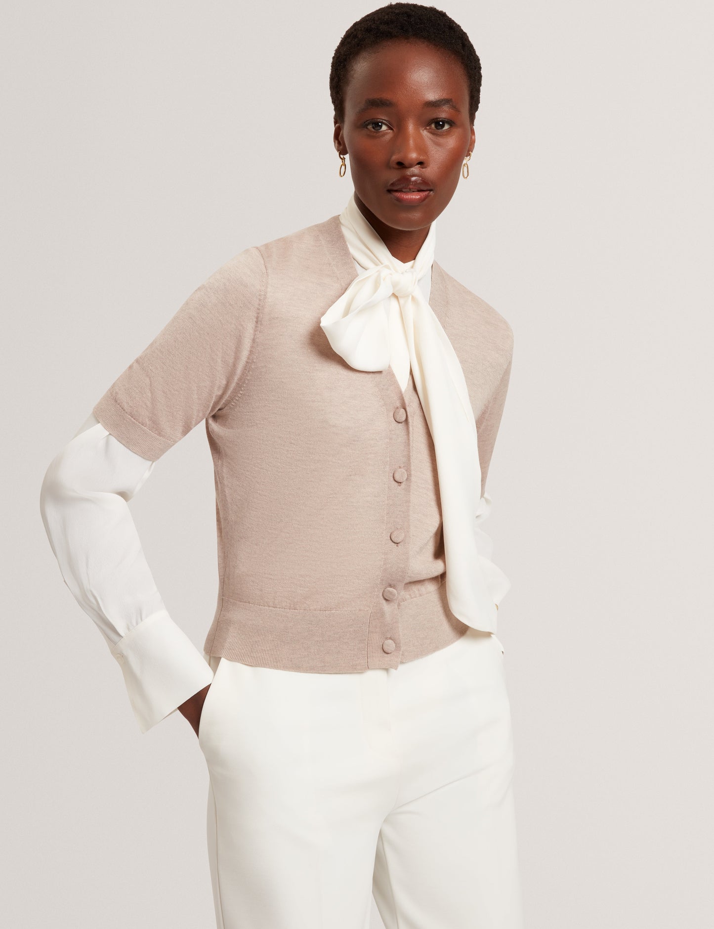 DAZLIA: Knitted Short Sleeve Cardigan