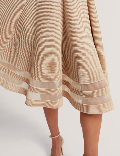 SAALLI: Knitted Skater Dress With Invisible Pane