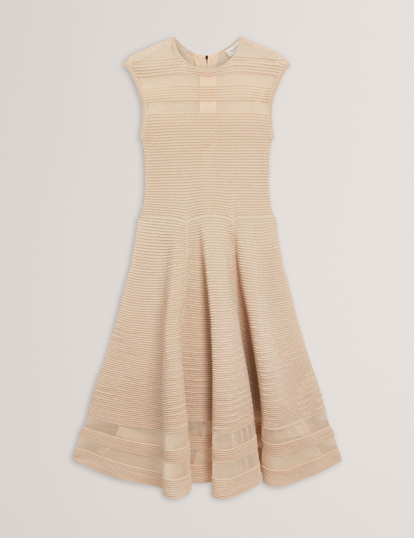 SAALLI: Knitted Skater Dress With Invisible Pane