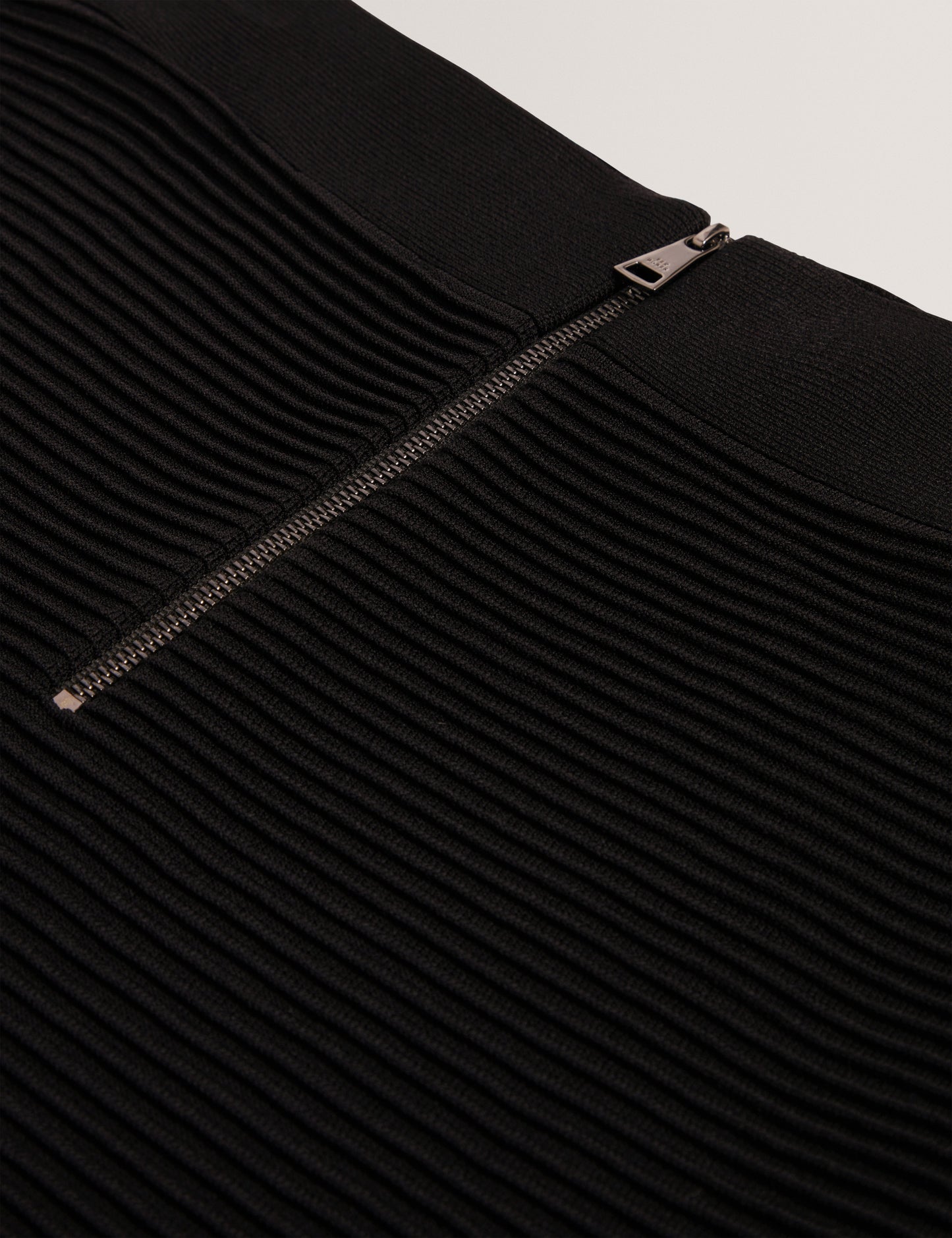 CAIRIE: Knit Pencil Skirt With Invisible Yarn Pane