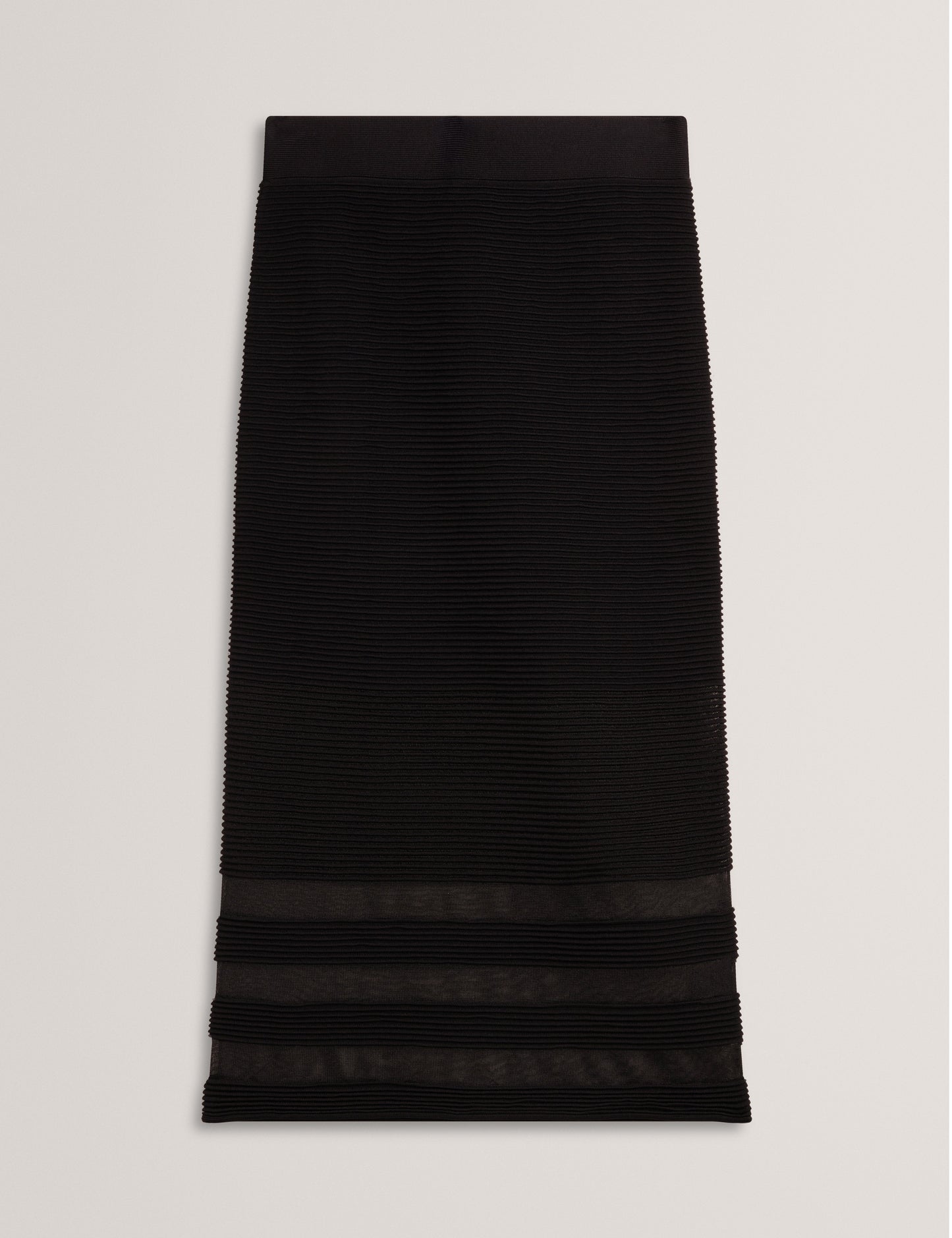 CAIRIE: Knit Pencil Skirt With Invisible Yarn Pane