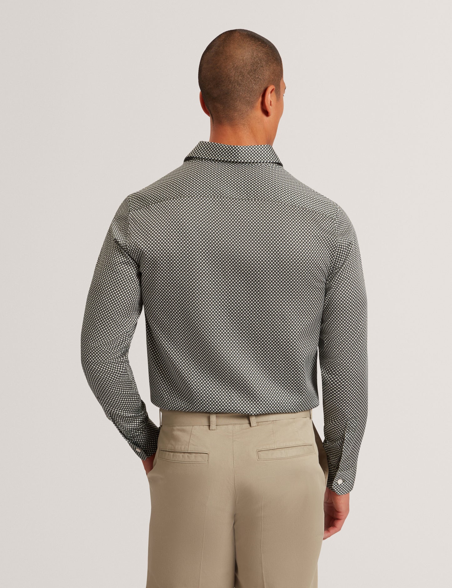 JOZEF: LS Slim Mini Geo Print Shirt