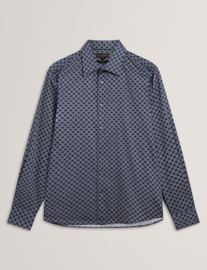SEF: LS Slim Fit Circle Geo Print Shirt