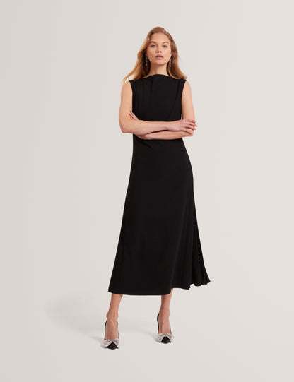DAHRCY: Sleeveless Midi Dress With Pleat Detail