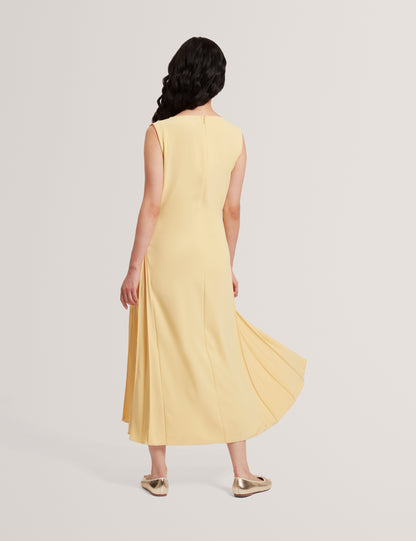 DAHRCY: Sleeveless Midi Dress With Pleat Detail