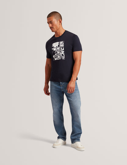 KONEY: SS Floral Box Print T-Shirt
