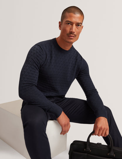 SAINSY: T Stitch Crew Neck