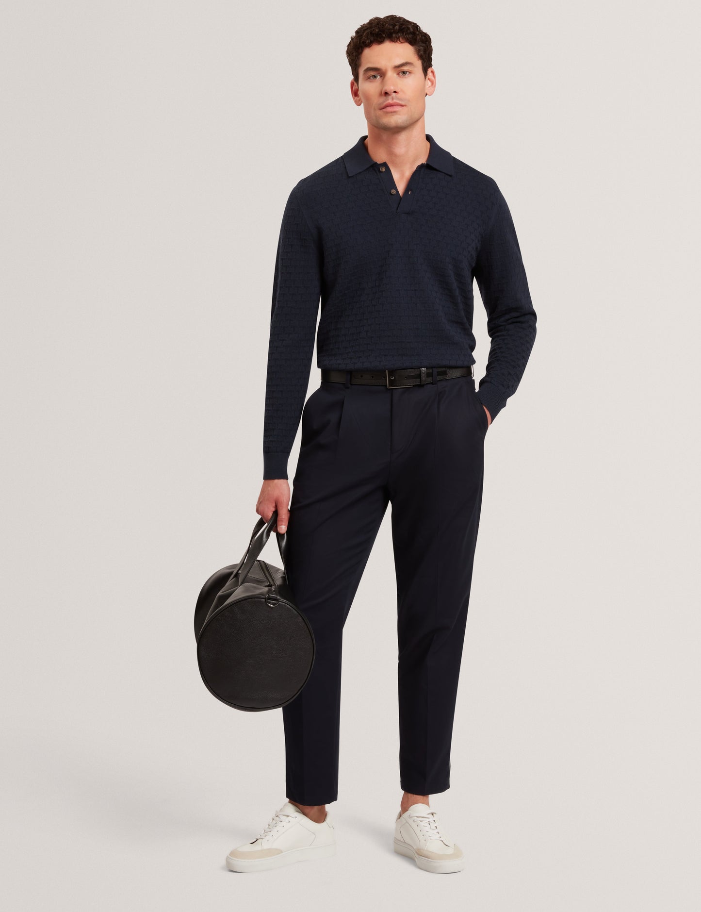 GATEN: LS T Stitch Polo