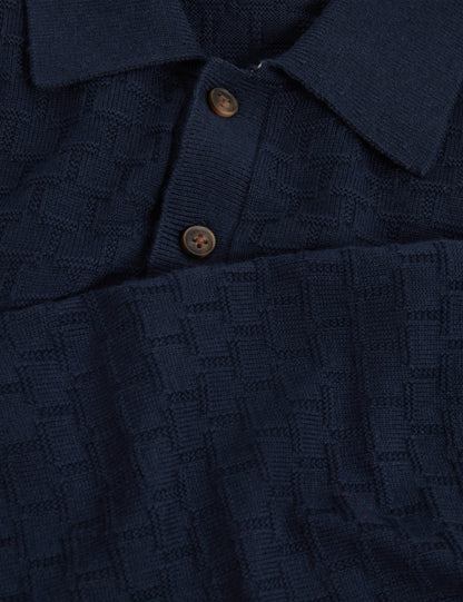 GATEN: LS T Stitch Polo