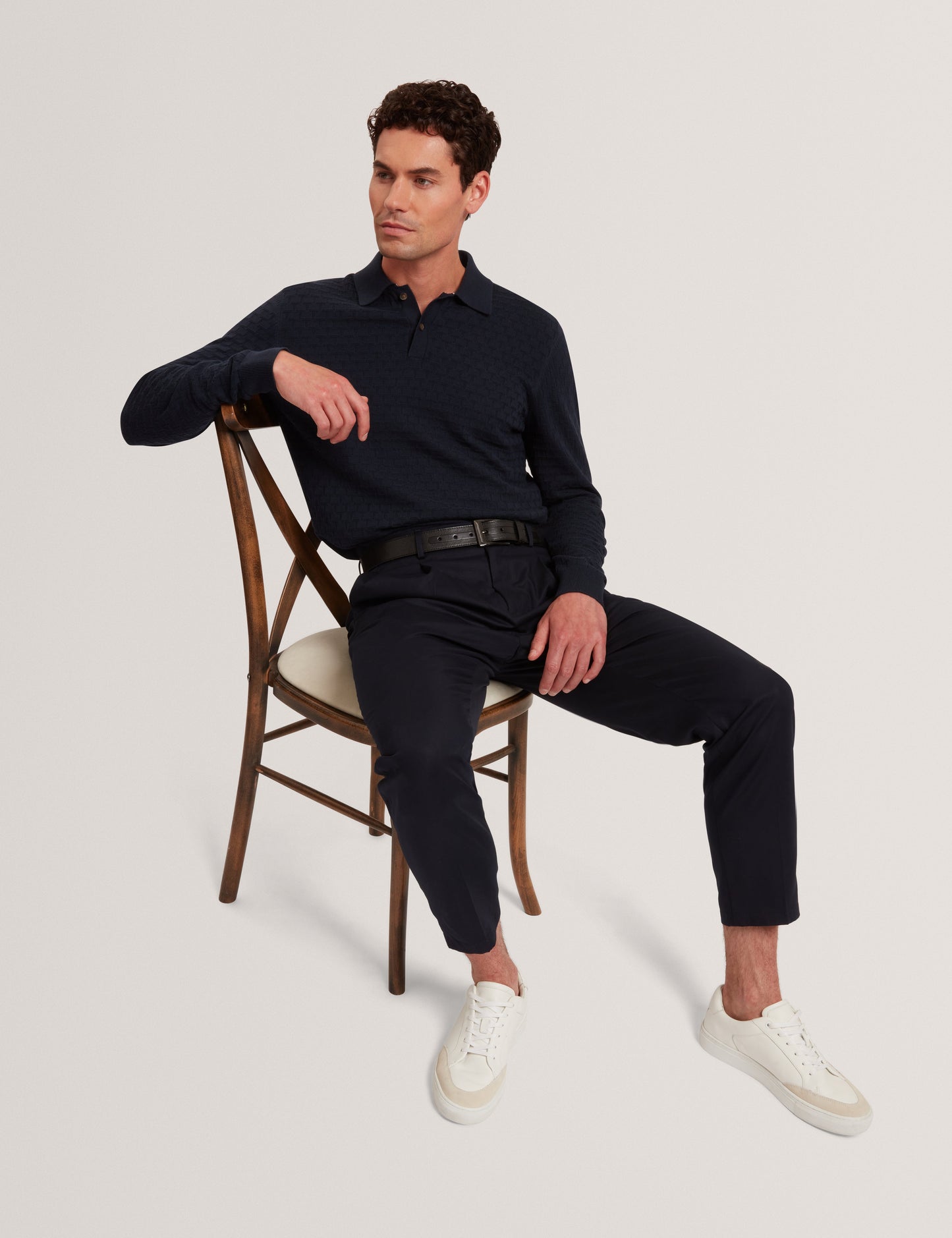 GATEN: LS T Stitch Polo