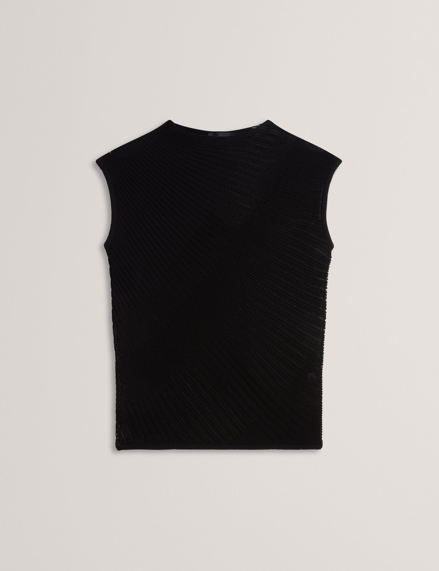 Women's LAYYNII-Invisible Yarn Knit Top Black