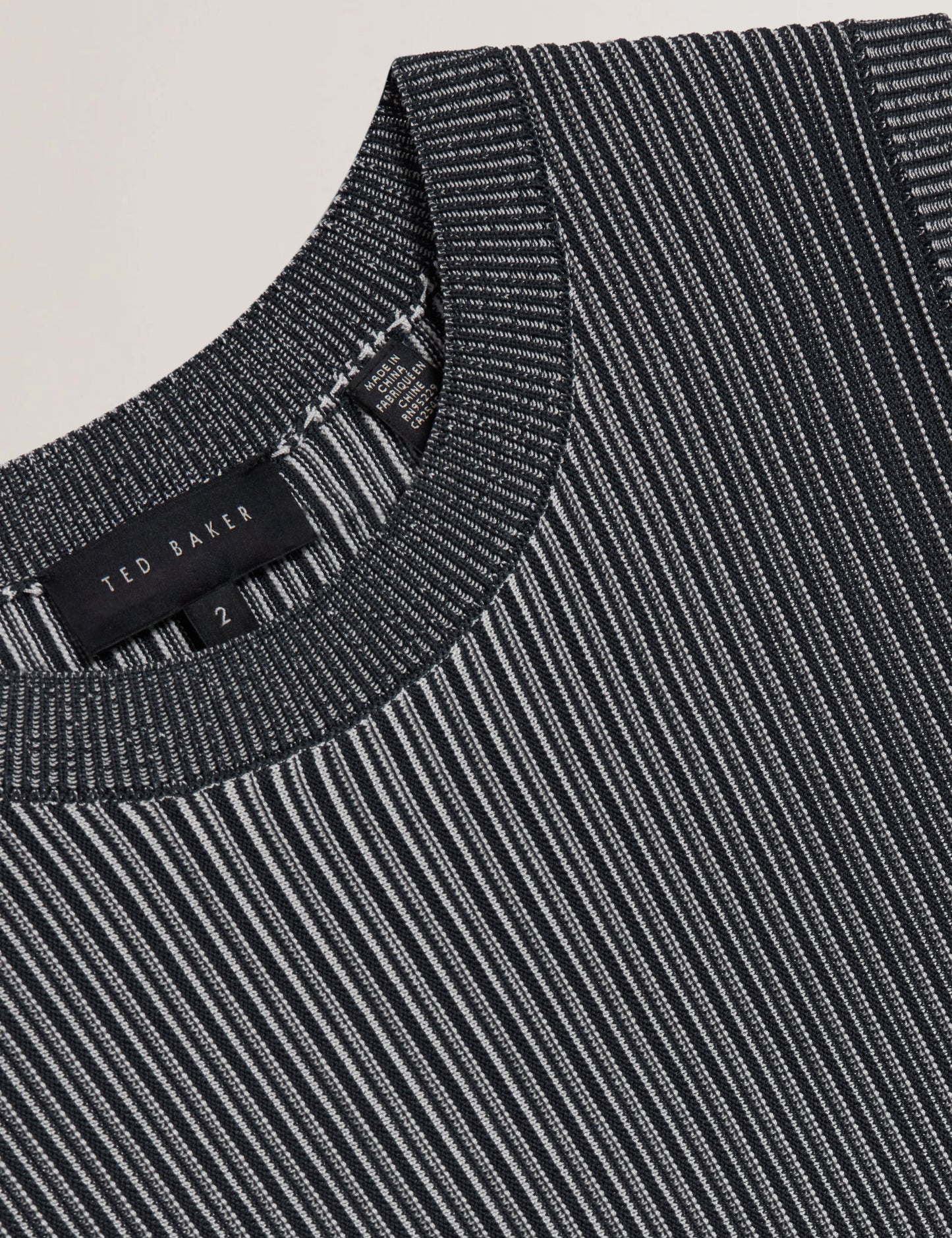 Women's LILYO-Textured Stripe Flippy Skirt Mini Dress Navy