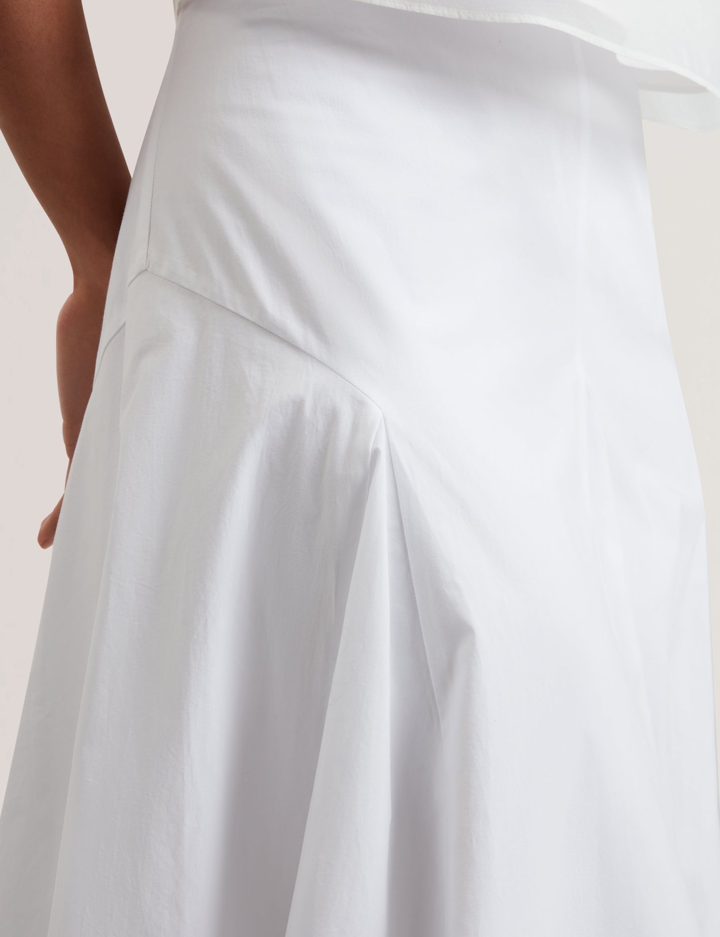 Women's ZANZAH-Cotton Poplin Midi Skirt