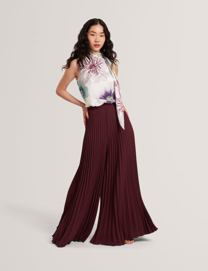 HARYX: Pleated Wide Leg Trouser