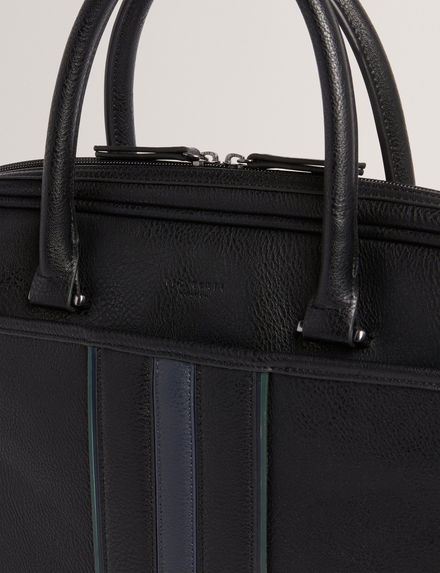 KENRIIK: Stripe PU Document Bag