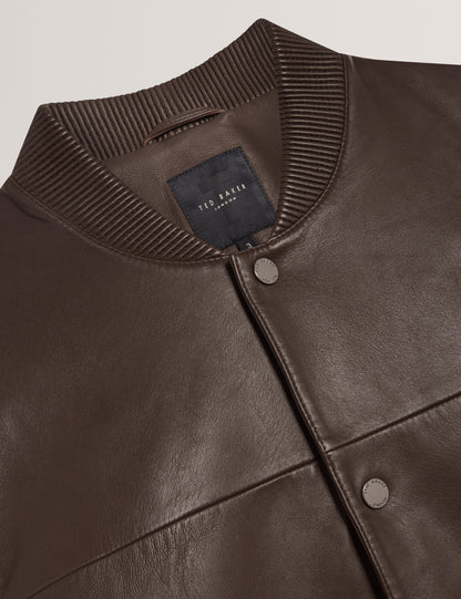 LEEAMS: Premium Leather Bomber Jacket