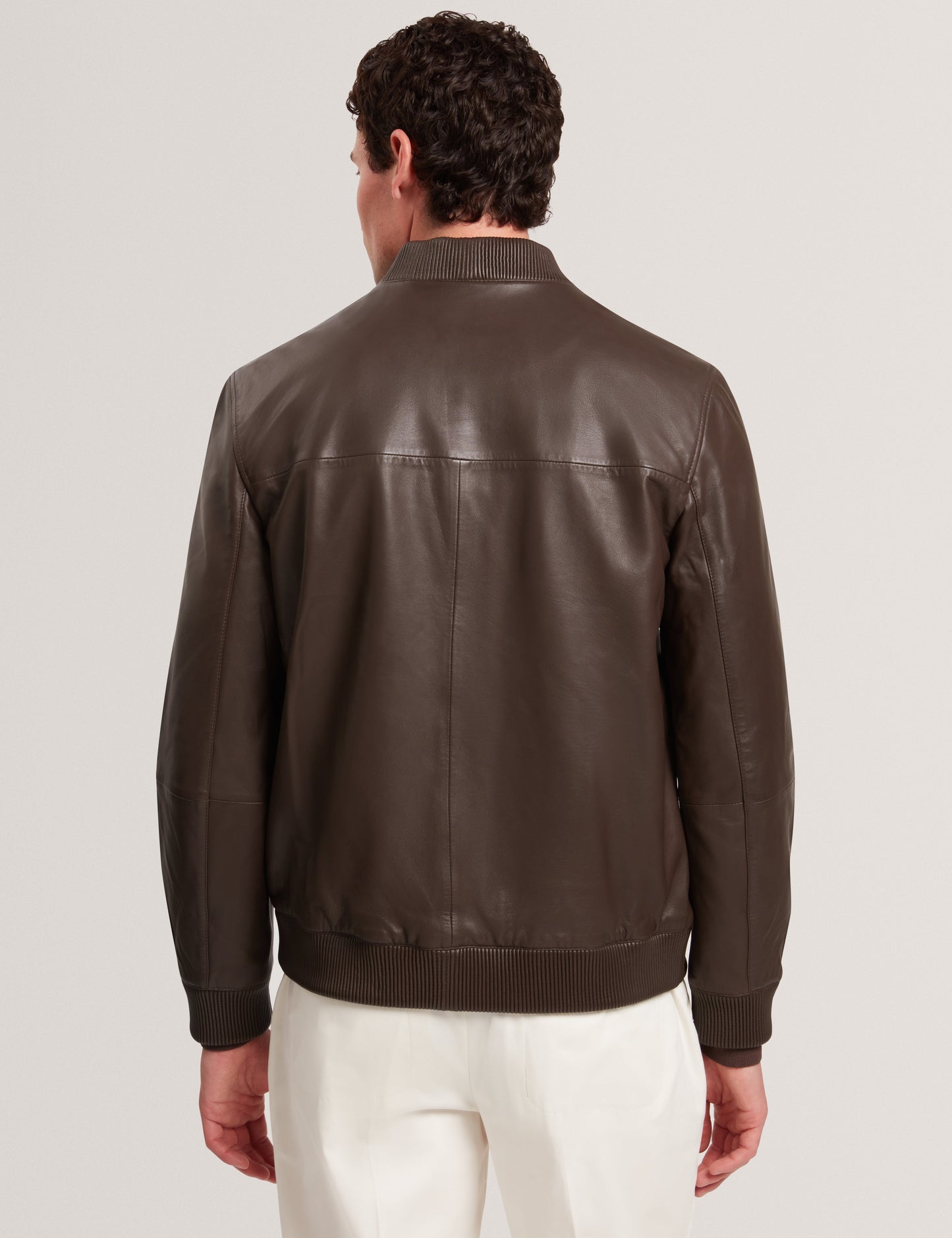 LEEAMS: Premium Leather Bomber Jacket
