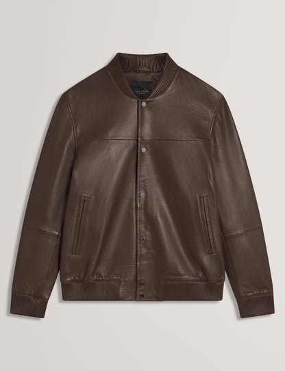 LEEAMS: Premium Leather Bomber Jacket