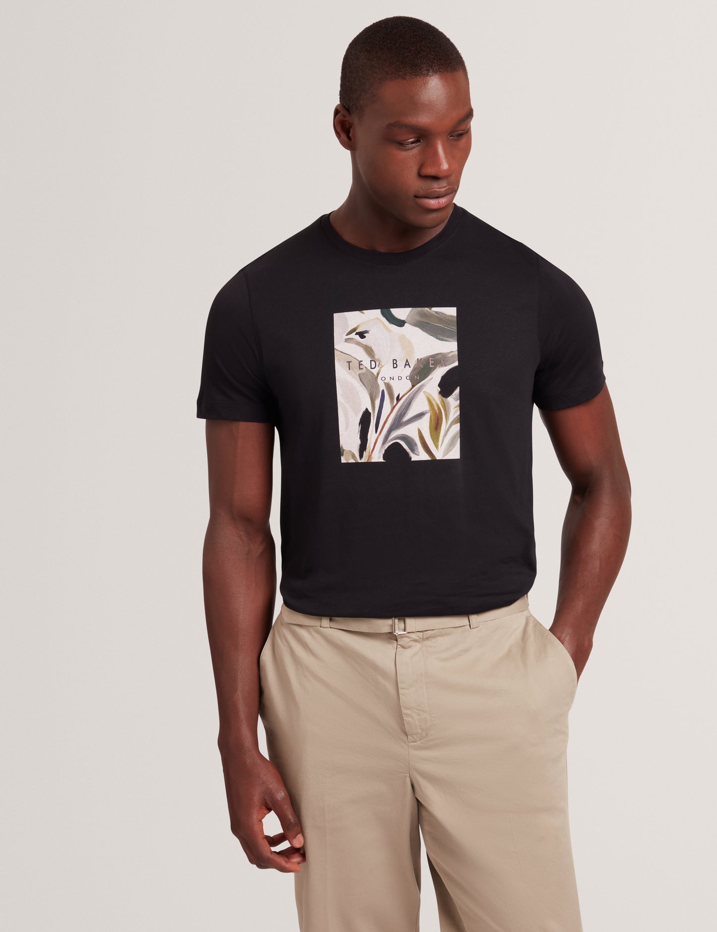 Men's JUSTINO-SS Box Print Graphic T-shirt
