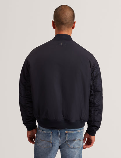 BOMBARD: Relaxed Fit Nylon MA1 Bomber Jacket