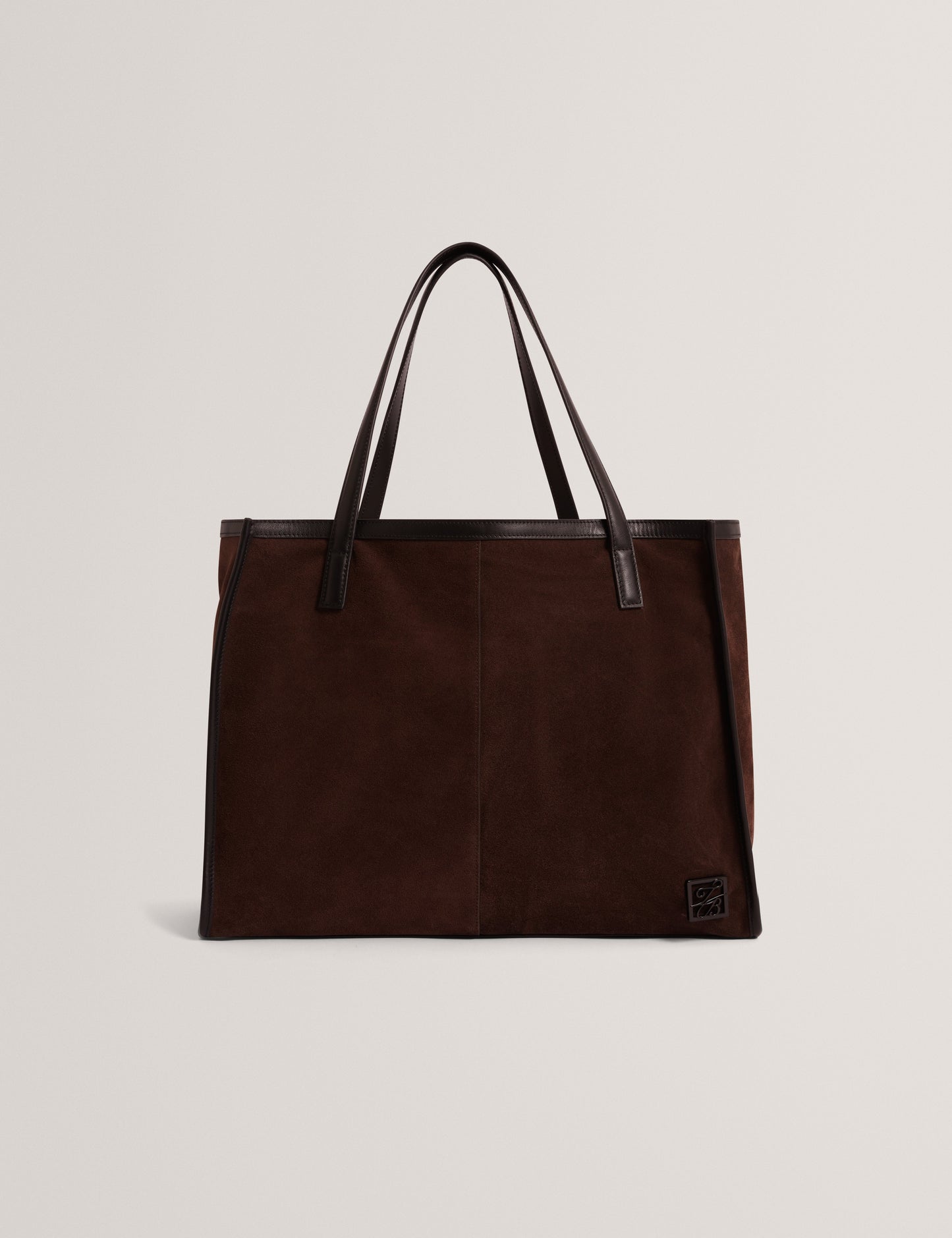 Women's ANNIEYY-Script Detail Large Suede Tote
