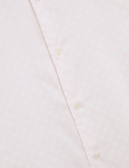 SEFSHO: SS Slim Fit Circle Geo Print Shirt