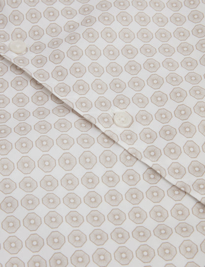 SEFSHO: SS Slim Fit Circle Geo Print Shirt