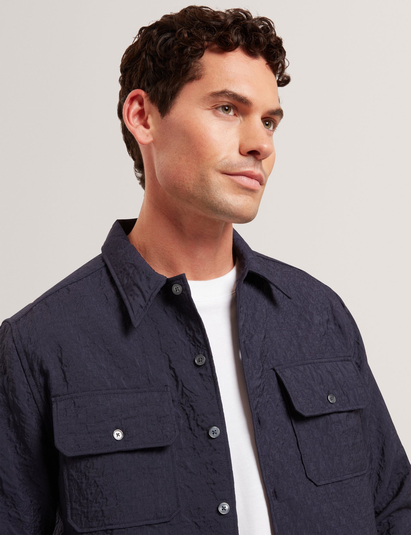 GENTIL: Jacquard Overshirt