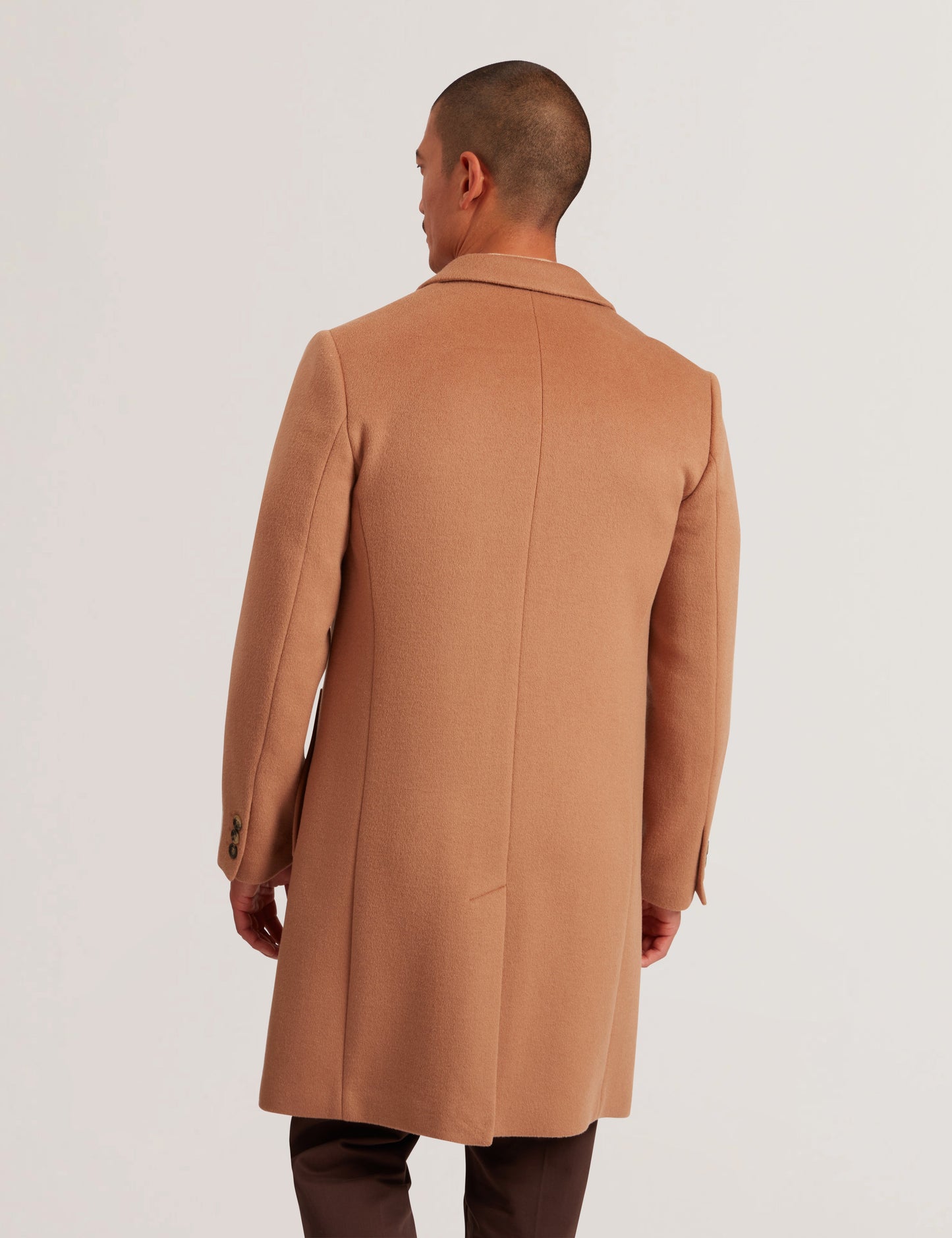 ALERTON: Slim Fit Wool Blend City Overcoat