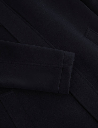 MORLEEY: Wool Blend Funnel Neck Coat