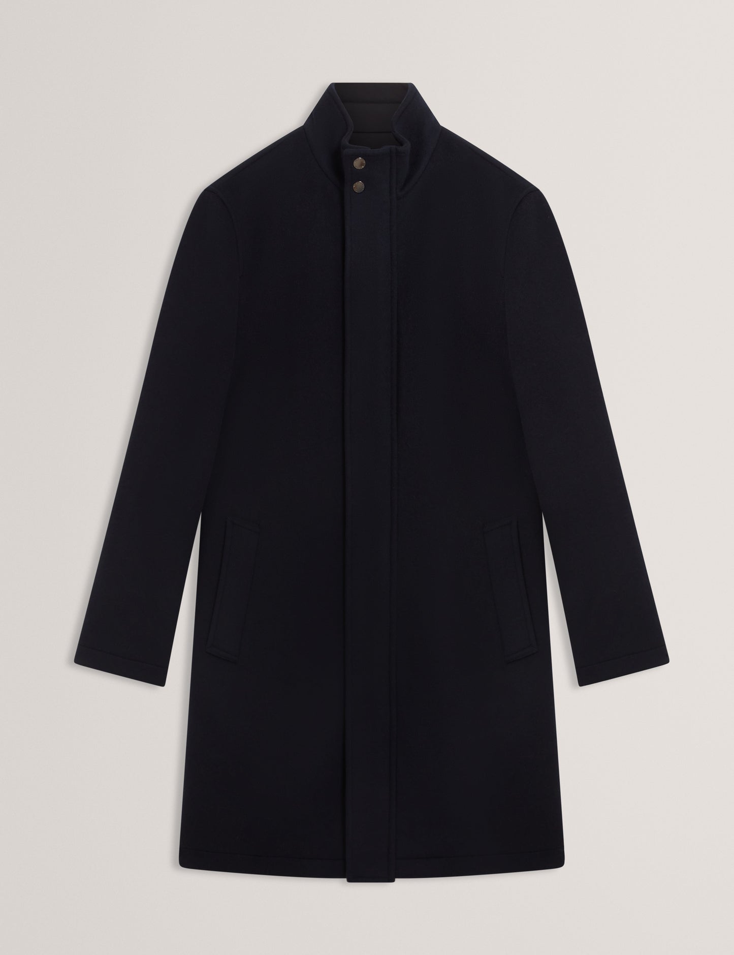 MORLEEY: Wool Blend Funnel Neck Coat