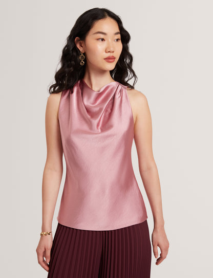 ZEPHA: Drape Halter Neck Top