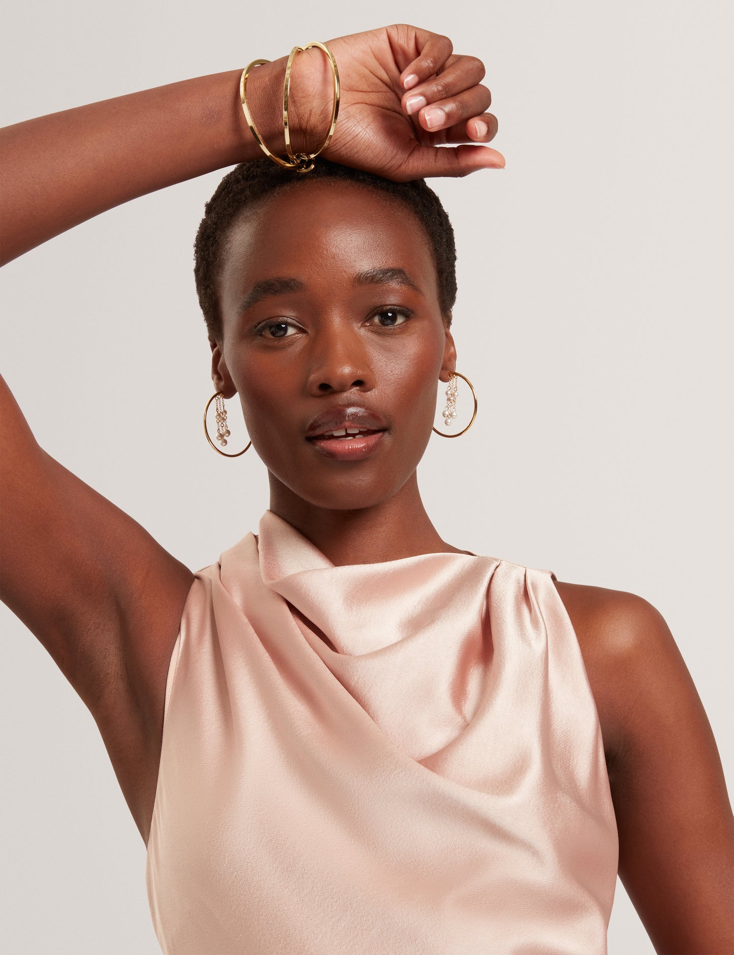 LIIMAA: Drape Neck Midi Dress