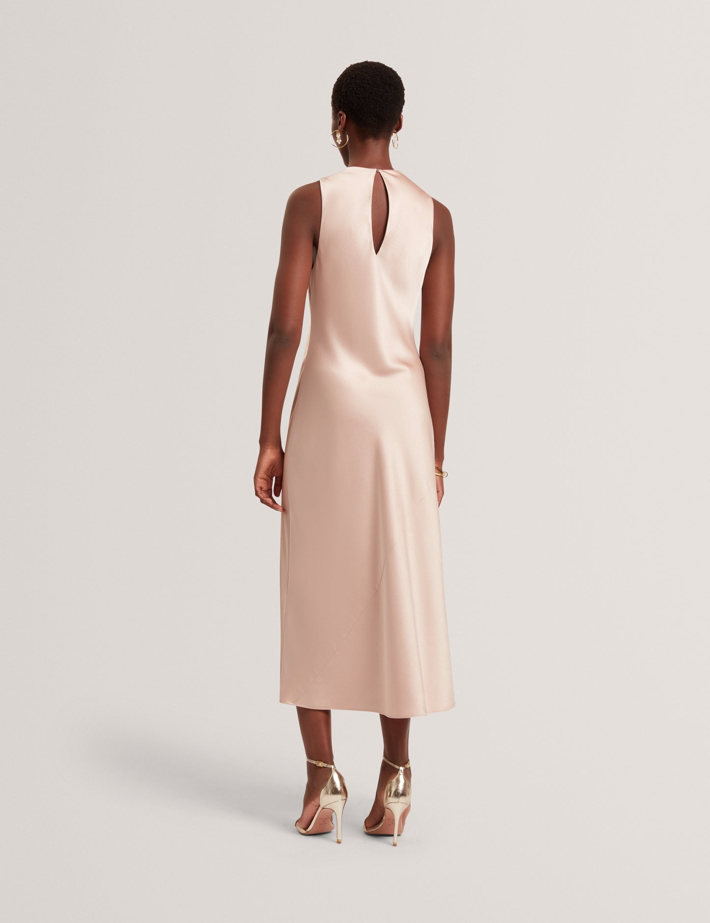 LIIMAA: Drape Neck Midi Dress