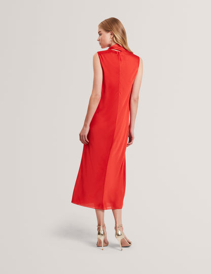 GOANA: Sleeveless Neck Tie Midi Dress