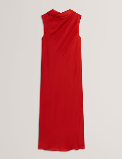 GOANA: Sleeveless Neck Tie Midi Dress