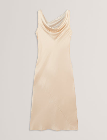 MIINTA: Cowl Neck Midi Dress