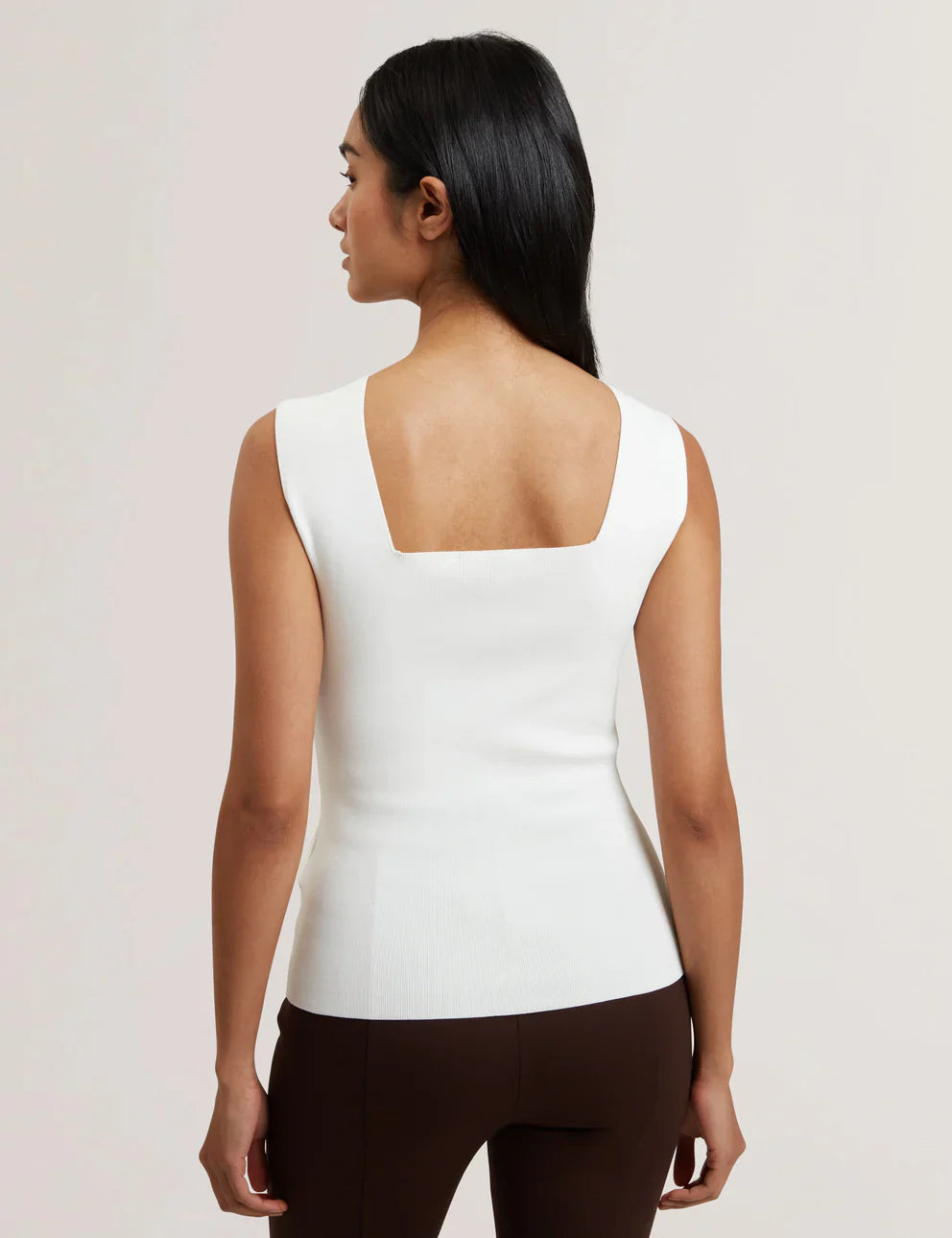 Womens BINKKII-Square Neck Sleeveless Knit