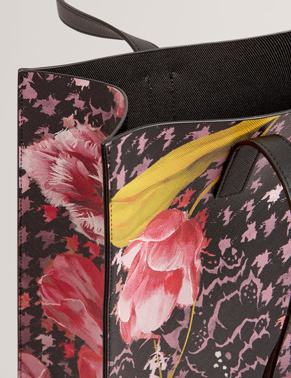 TULLSA: Floral Printed Large Icon Bag