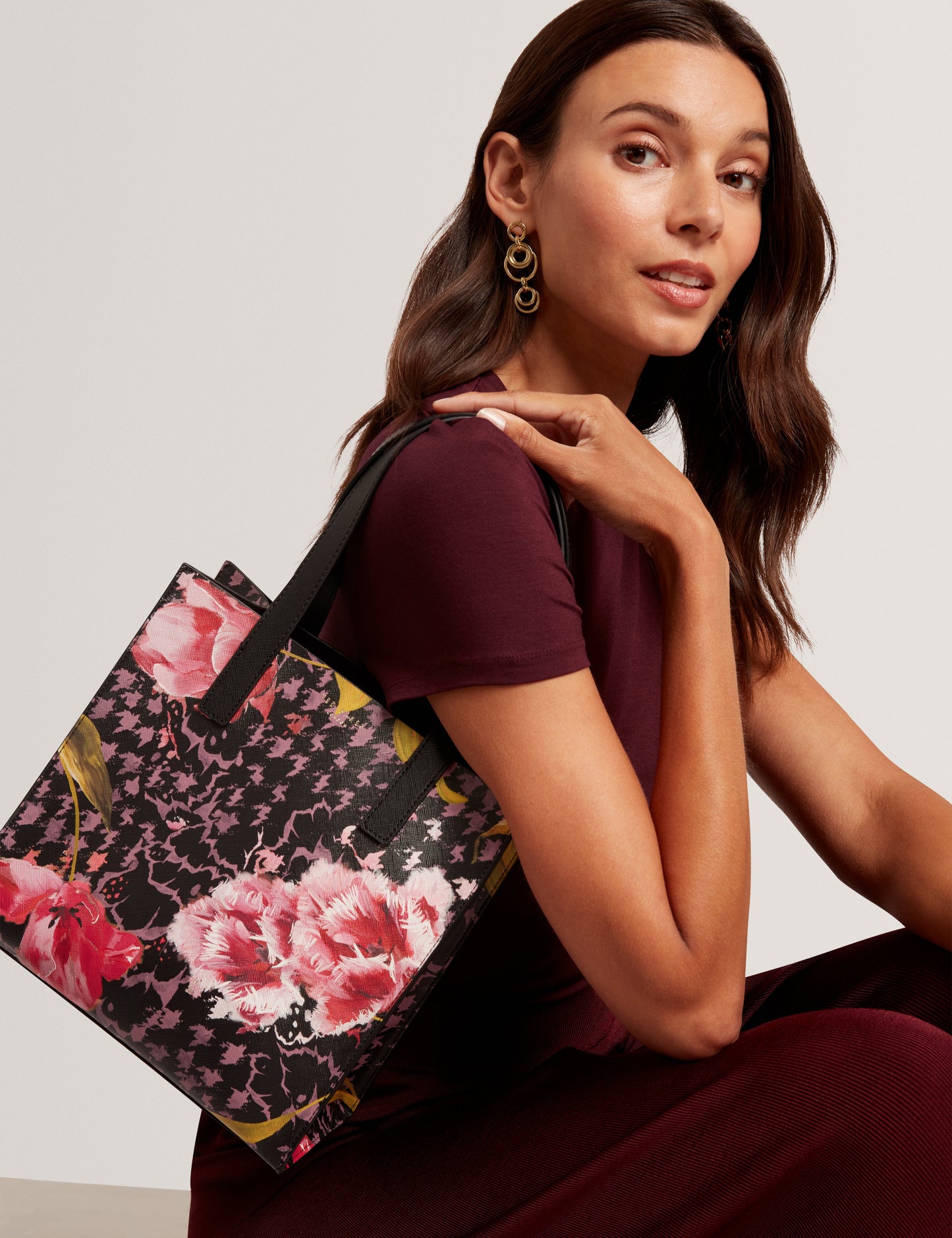 TULIIA: Floral Printed Small Icon Bag