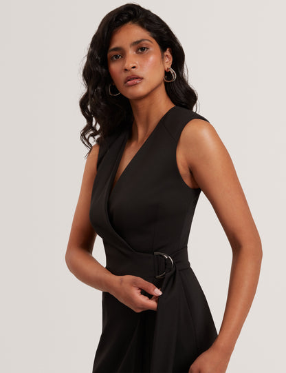 INDRIB: Tailored Wrap Midi Dress