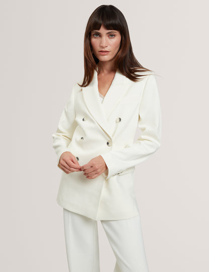 PAWLYN: Tailored Ponte Double Breasted Blazer