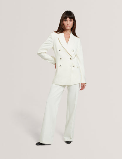 PAWLYN: Tailored Ponte Double Breasted Blazer